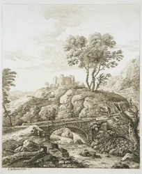 Paesaggio con castello