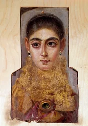 Arte copta: giovane donna chiamata Fayoum (circa 160 d.C.)