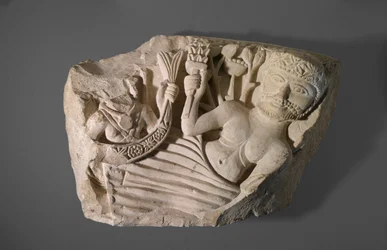 Parte di un arco con il dio Nilo e la dea Terra, possibilmente da Herakleapolis Magna, V-VI secolo