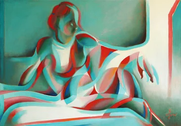 Donna sdraiata (astratta)