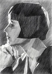 Ritratto di donna in stile Art Déco