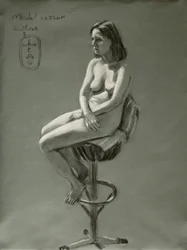 Studio di nudo al carboncino