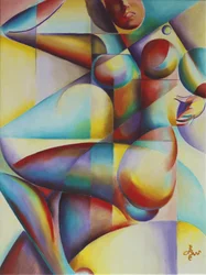 Figura astratta colorata