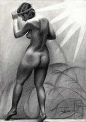Figura nuda contemplativa