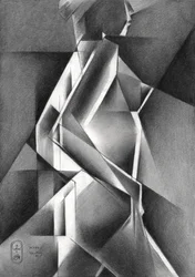 Figura cubista dinamica