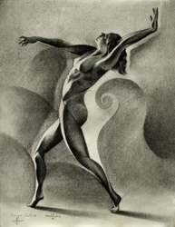 Ballerina nuda in movimento