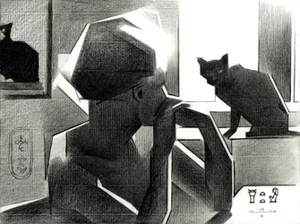 La regina egizia e il gatto nero