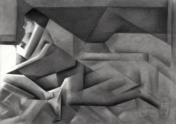 Donna geometrica in contemplazione