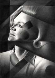 Ritratto geometrico di una donna