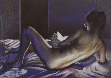 Donna nuda che legge