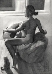 Donna nuda alla finestra