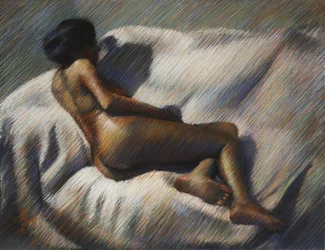 Donna sdraiata in silenzio