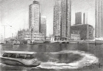 Schizzo della città di Rotterdam