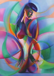 Donna astratta e vivace