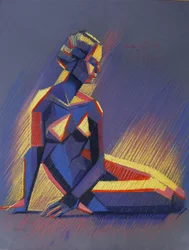 Figura geometrica dai colori vivaci