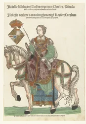 Ritratto della principessa Isabella a cavallo