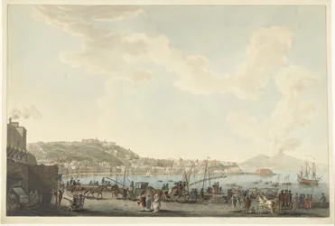 Vista sul porto di Napoli