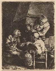Il gruppo al caminetto