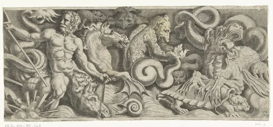 Fregio con il trionfo di Nettuno, lastra destra