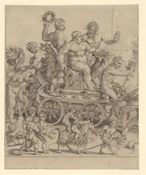 Trionfo di Bacco, pannello sinistro
