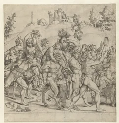 Trionfo di Bacco, pannello centrale