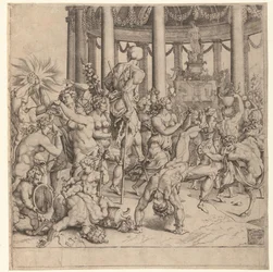 Trionfo di Bacco, pannello destro