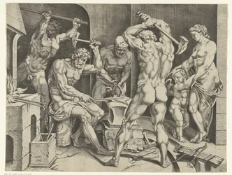 Venere e Amore nella bottega di Vulcano