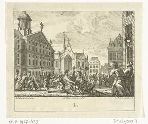 Rivolta al funerale di Daniël Raap sulla Dam ad Amsterdam nel 1754