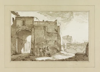 Porta con viaggiatore e mulo