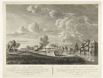 Truppe prussiane attaccano Amstelveen difesa dagli arcieri di Amsterdam il 1 ottobre 1787