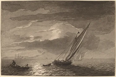 Marina con luna piena