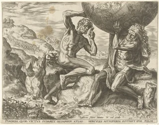 Ercole sostiene il globo per Atlante