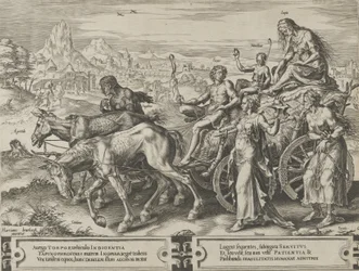 Il trionfo del bisogno, dal ciclo delle vicissitudini degli affari umani, tavola 6, 1564