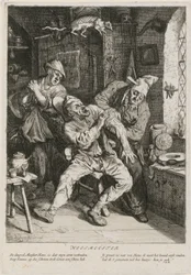 Guaritore, foglio 2 di una serie con tre scene di genere