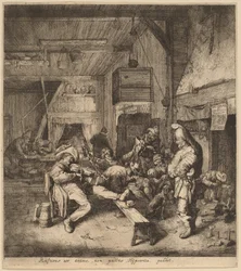 Violinista Seduto in una Taverna