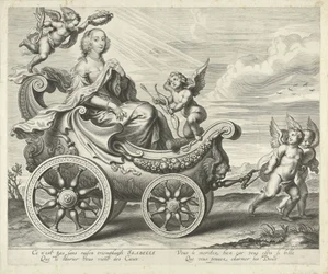 Clara Isabella de Ligne-Arenberg (?) in un carro trionfale