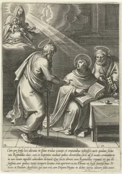 Tommaso istruito da Pietro e Paolo