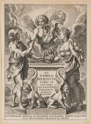 Pagina del titolo per Silvester Pietrasanta, De Symbolis Heroicis