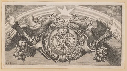 Vignetta per la pagina del titolo di Balthasar Cordier, Catena Patrum Graecorum in Sanctum Ioannem