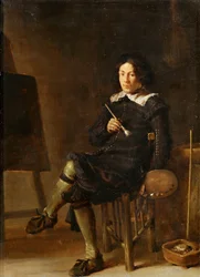 Autoritratto con cavalletto, 1629