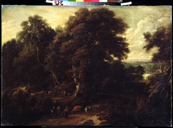 Paesaggio delle Fiandre con gregge di mucche