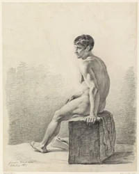 Nudo maschile seduto