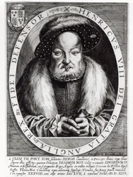 Ritratto di Enrico VIII, inciso da Peter Isselburg, 1646