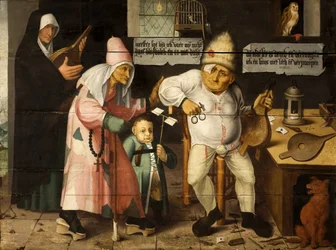 Il riparatore di mantici (dopo Hieronymus Bosch), c. 1550
