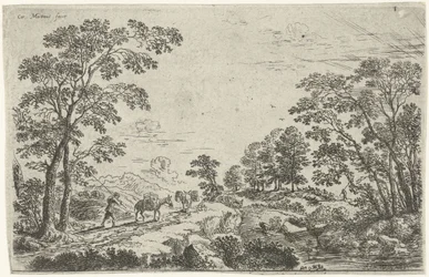 Paesaggio con mulattiere