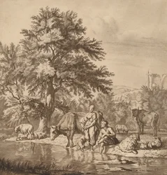 Pastore e pastorella con il loro gregge, 1763, pubblicato 1765