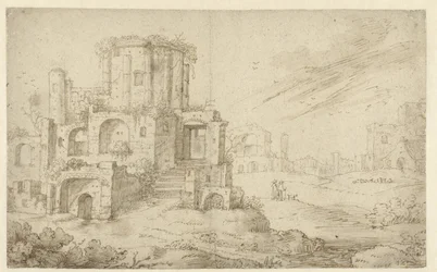 Paesaggio con rovine antiche