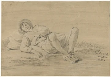 Giovane uomo sdraiato