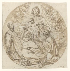 Maria con il Bambino adorata da sant