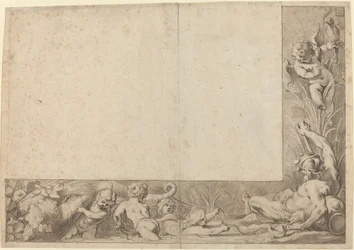 Dio del fiume con putti